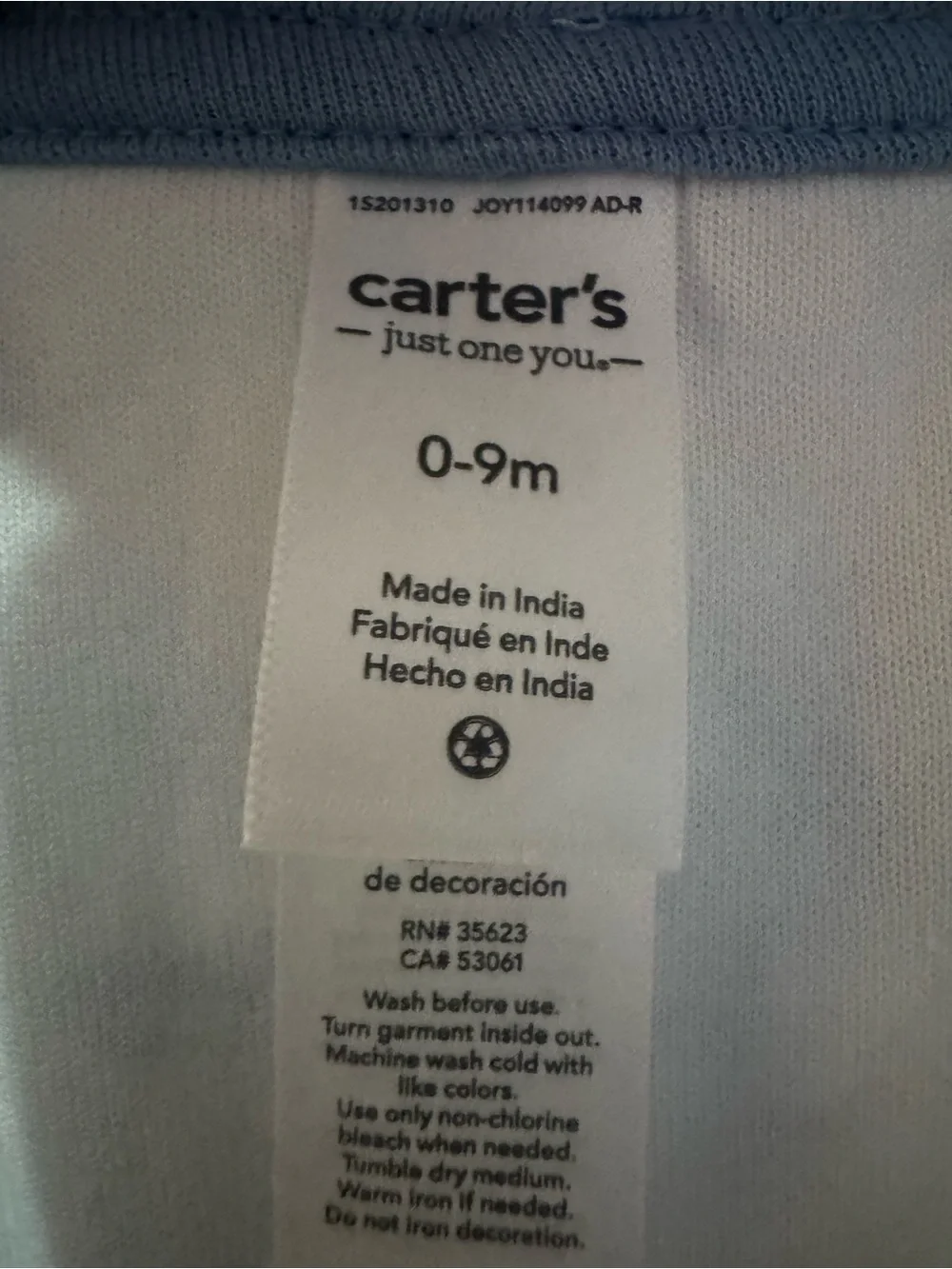 Carter’s White & Light Blue Shark Hooded Kids Robe